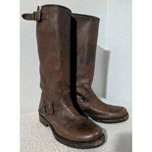 Vintage FRYE Women’s Veronica Slouch Leather Riding Tall Boots Sz 11 Brown